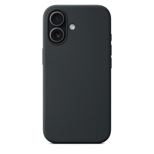 For iPhone 17 Crossbody Imitation Nylon Magnetic Liquid Pop-Up Animation Liquid Silicone Phone Case(Black) by Kalebol