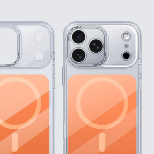 For iPhone 17 Pro Kalebol Transparent Magnetic MagSafe Skin Feel Phone Case(Orange) by Kalebol