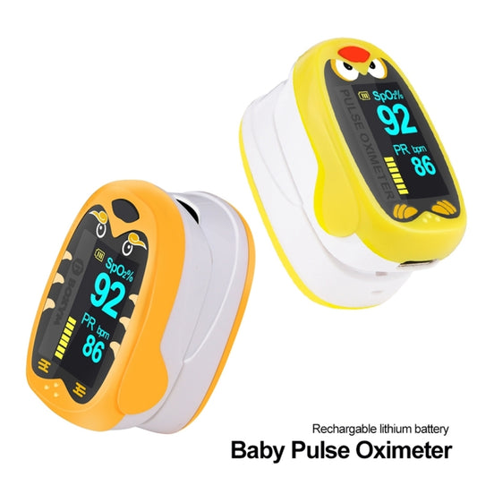 Pediatric Finger Pulse Oximeter Neonatal Blood Oxygen Children Kids Rechargeable USB Infant Blood Oxygen Monitor(Orange) by bashfashion
