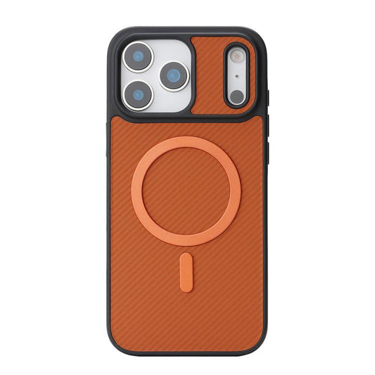 For iPhone 17 Pro Kalebol Carbon Fiber MagSafe Phone Case(Brown) by Kalebol