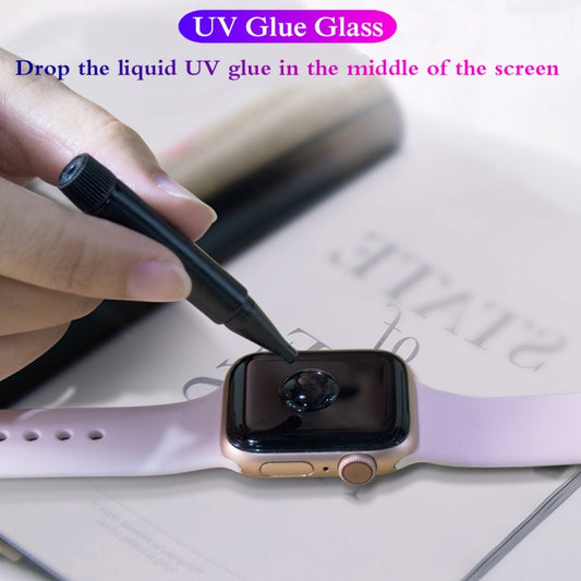 UV Liquid Curved Full Glue Full Screen Tempered Glass for Apple Watch Series 6 / 5 / 4 / SE 3 / SE 2 / SE 1 44mm by bashfashion