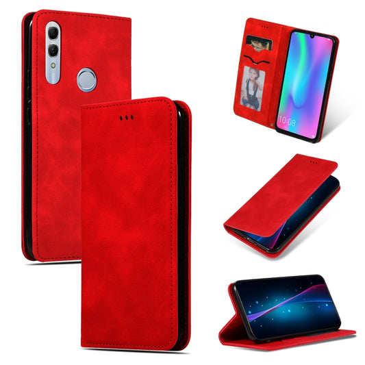 Retro Skin Feel Business Magnetic Horizontal Flip Leather Case for Huawei Honor 10 Lite / Honor 20 Lite / Honor 10i / Honor 20i(Red) by bashfashion