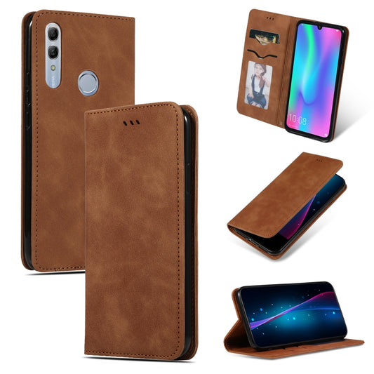 Retro Skin Feel Business Magnetic Horizontal Flip Leather Case for Huawei Honor 10 Lite / Honor 20 Lite / Honor 10i / Honor 20i(Brown) by bashfashion