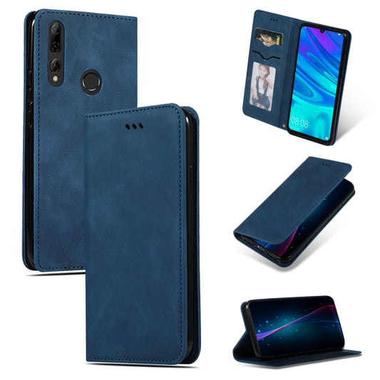 Retro Skin Feel Business Magnetic Horizontal Flip Leather Case for Huawei P Smart 2019 & P Smart Plus 2019(Navy Blue) by bashfashion