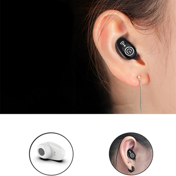 S650 Second Generation Mini Invisible Bluetooth Earphone with Microphone(White) by bashfashion