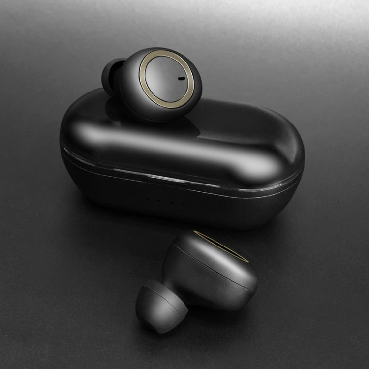 TWS-A1 TWS Bluetooth 5.0 Mini Invisible Sports Music Earphone with Charging Box & Microphone (Black) by bashfashion