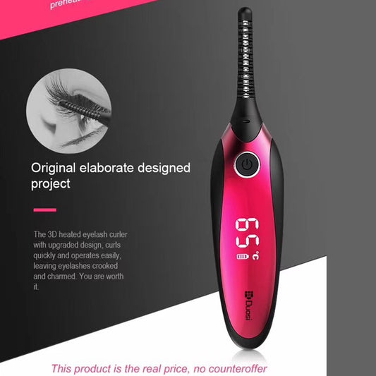 Duosi DY-102 Portable Pen Style Heated Long-Lasting Electric Ironing Eyelash Curler USB Rechargeable Electric Heated Makeup Curling Clip by Duosi