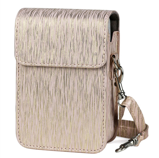 Richwell Brushed Camera Case PU Leather Case for Fujifilm Instax Mini Liplay Instant Camera(Gold) by Richwell