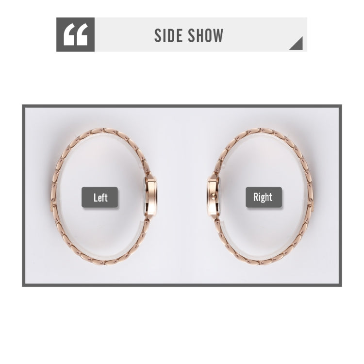 Skmei 1410 Lady Quartz Watch European and American Fashion Watch Business Leisure Steel Belt Lady Watch(Rose Gold) by SKMEI