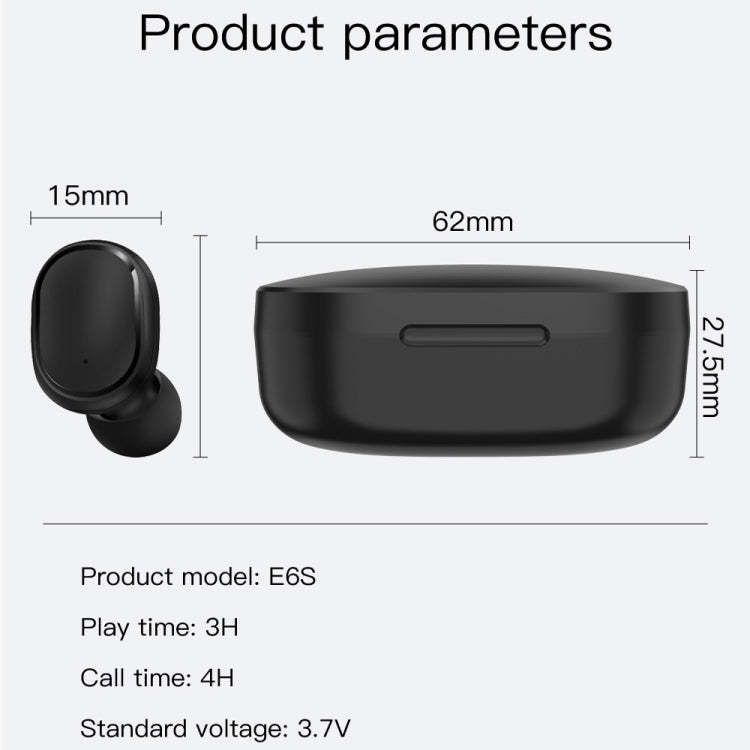 E6S LED Display Wireless Earphone TWS Bluetooth V5.3 Headsets Waterproof Bluetooth Earbuds by bashfashion