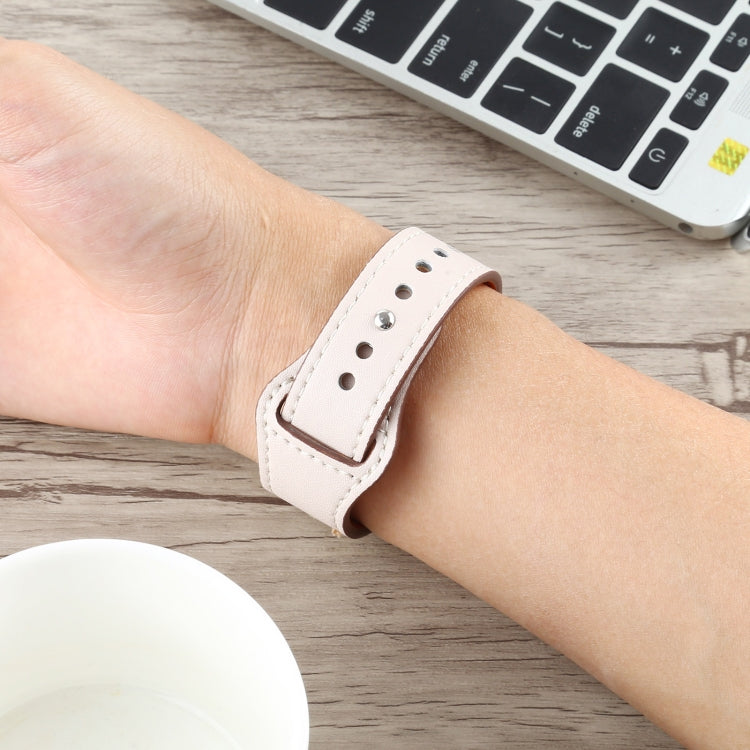 For Apple Watch 3 / 2 / 1 Generation 38mm Universal Buckle Leather Strap(Ivory White) by bashfashion