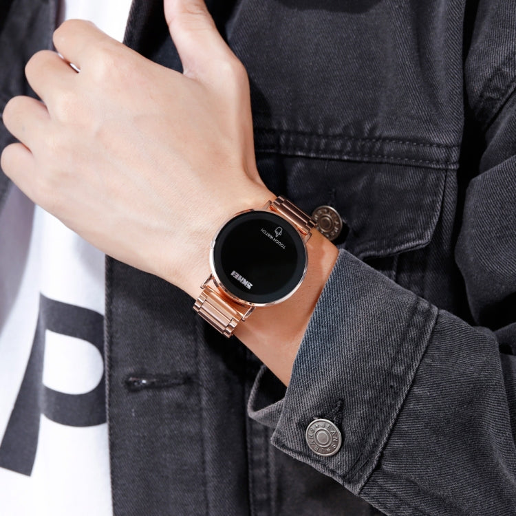 SKMEI 1550 Simple and Stylish LED Touch Screen Men Watch Waterproof Stainless Steel With Electronic Watch(Rose Gold) by SKMEI