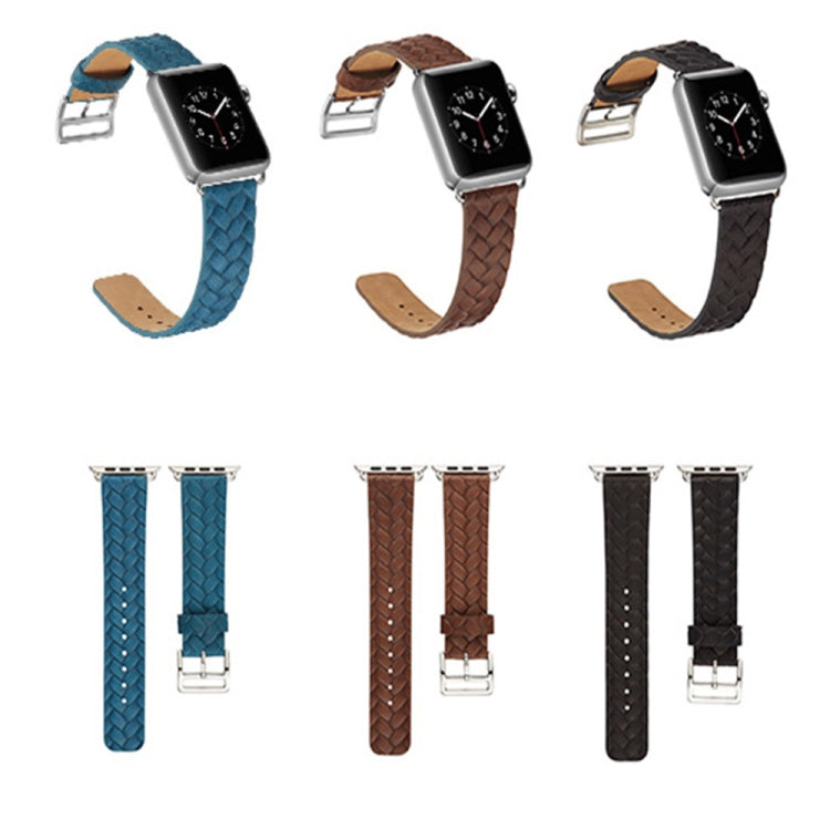 For Apple Watch Series 9&8&7 41mm / SE 3&SE 2&6&SE&5&4 40mm / 3&2&1 38mm Braided Strap(Black) by bashfashion