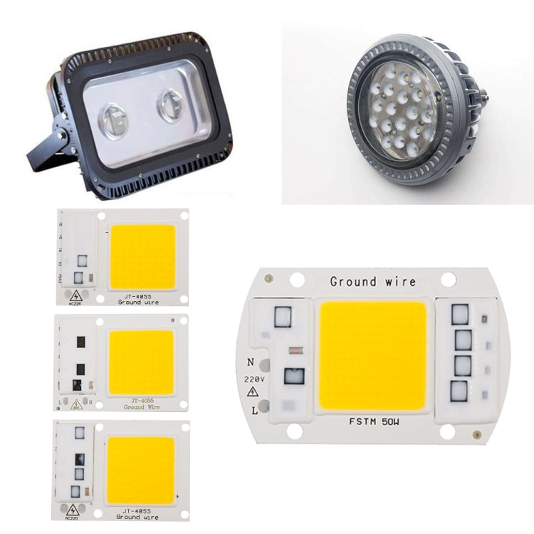 High Power 220V LED FloodlightCool/Warm White COB LED Chip IP65 Smart IC Driver Lamp(50W white) by bashfashion