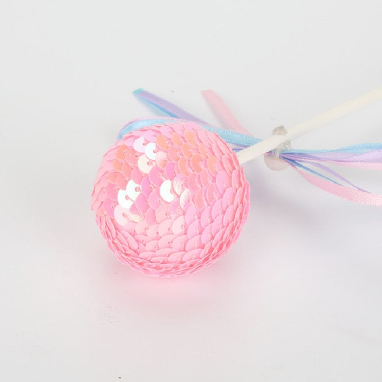 Ribbon Bow Sequin Ball Cake Party Dessert Inserted Card(Silver) by bashfashion