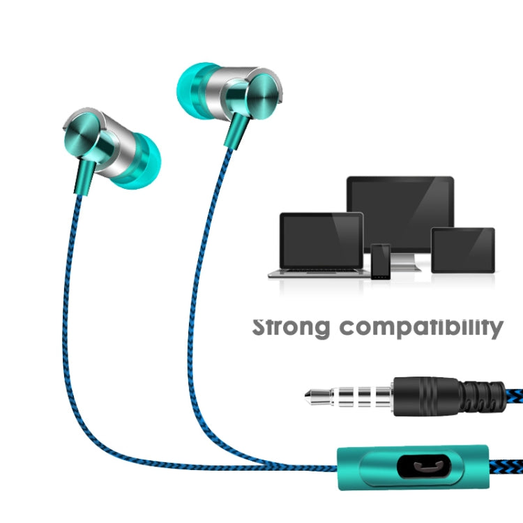 Metal Wired Earphone Super Bass Sound Headphones In-Ear Sport Headset with Mic for Xiaomi Samsung Huawei(Gray) by bashfashion