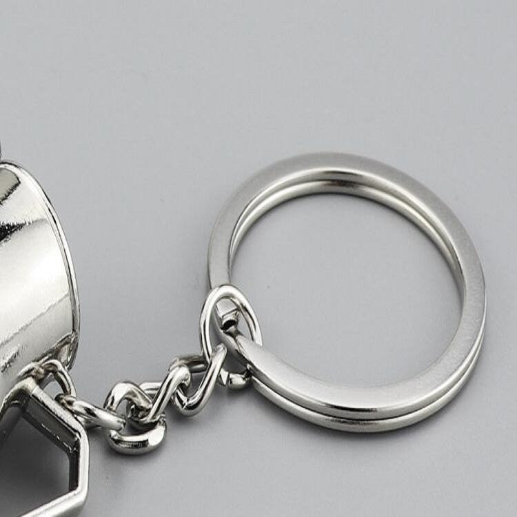 Creative Coffee Appliance Keychain Metal 3D Mini Coffee Pot Pendant, Color:Coffee Pot Black by bashfashion