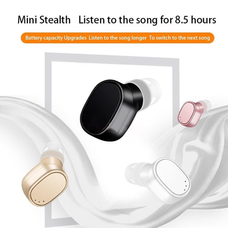 LESIRI X12 Bluetooth Headset Mini Wireless Earphone Portable USB Magnetic Charging Headset Sport Earbud Headset for iPhone(White) by bashfashion