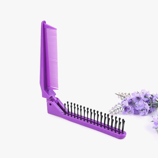 Portable Travel Folding Comb Anti-static Massage Comb(Purple) by bashfashion