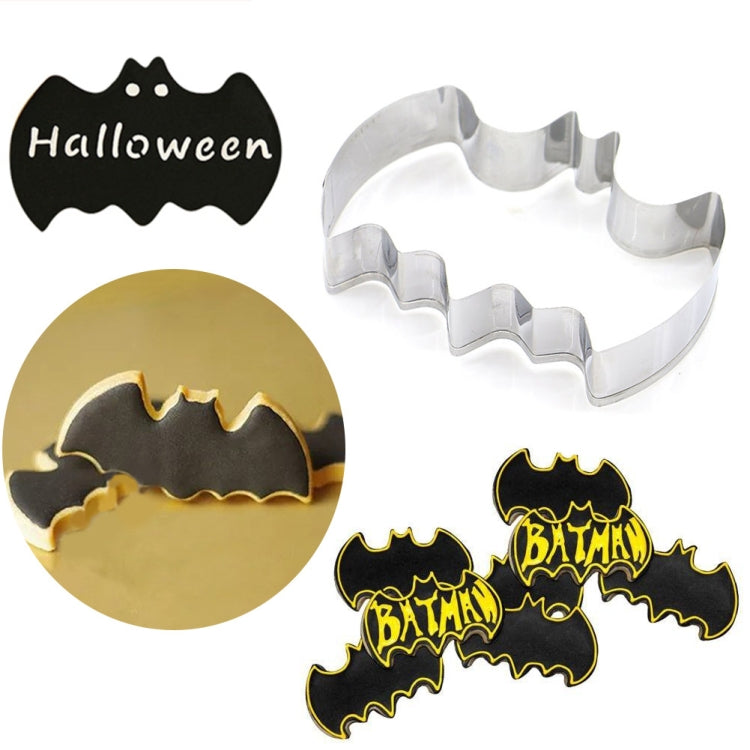 2 PCS Stainless Steel Cookie Cutter Bat Modeling Mold Halloween Cutting Mold DIY Tool by bashfashion