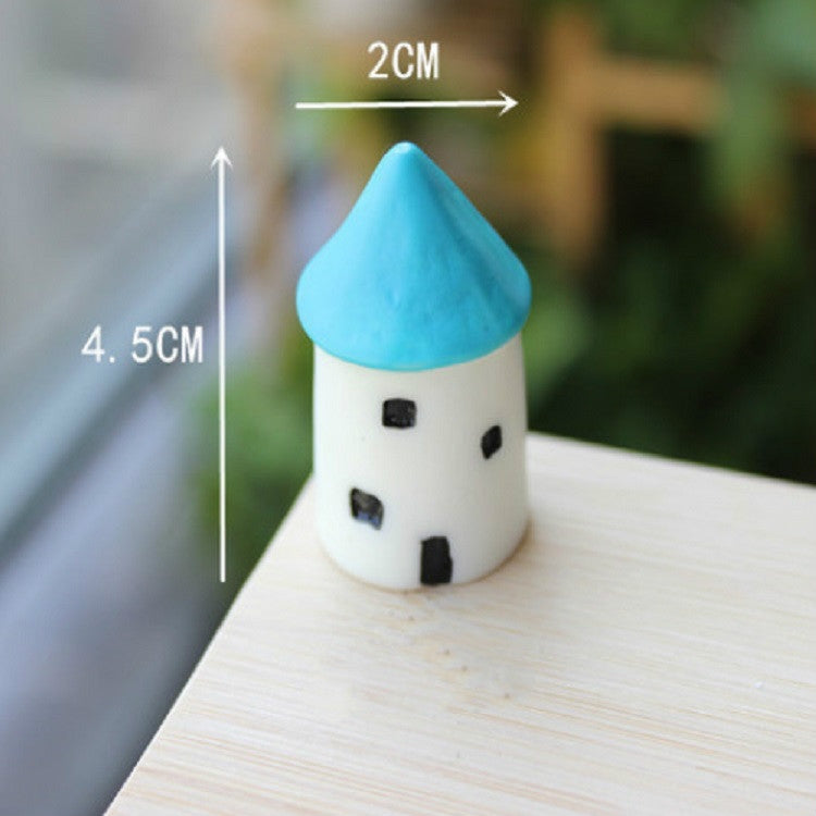 2 PCS Small House Moss Micro Landscape Decoration Succulent Ornament by bashfashion