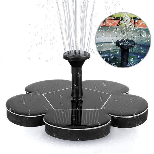 Outdoor Spraying of Solar Energy Miniature Fountain Brushless Water Pump Dprinkler Garden Decoration(Black) by bashfashion