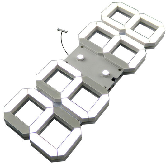 LED Digital Clock Living Room Wall Clock Creative WIFI Clock US Plug, Style:4 Bit WIFI, Color:Sealed Box White by bashfashion