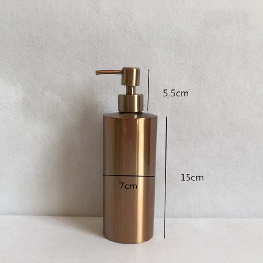 550ml Stainless Steel Hand Soap Bottle Countertop Soap Dispenser(Rose Gold) by bashfashion