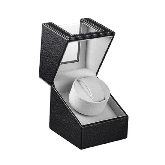 Leather Single Watch Box Electric Motor Watch Shaker Automatic Watch Shaker ,US Plug(Black) by bashfashion