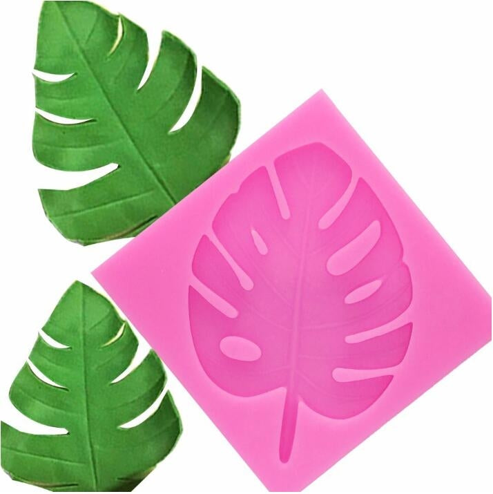 2 PCS DIY Tree Leaf Fondant Mould Chocolate Cake Decorating Mould(Gray) by bashfashion