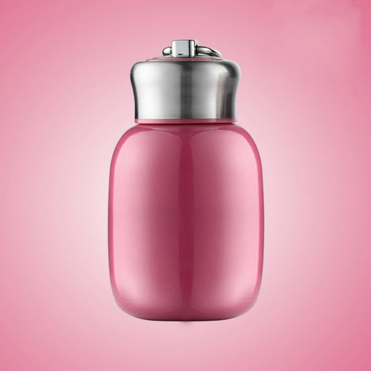 Mini Cute Coffee Vacuum Flasks Thermos Stainless Steel Cup Travel Drink Water Bottle Thermoses Mugs 280ML(Rose Red) by bashfashion