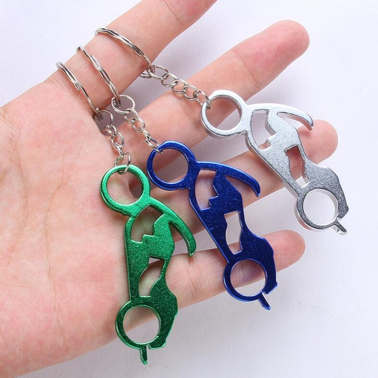 12 PCS Personalized Creative Backpack Keychain Small Pendant Aluminum Bottle Opener, Style:Motorcycle by bashfashion