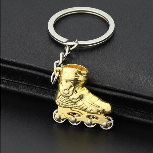 Creative Simulation Skates Keychain Personalized Pendant Gift(Gold) by bashfashion