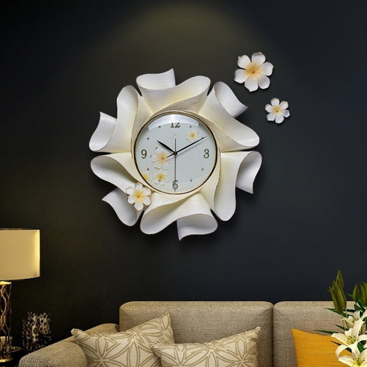 Creative Wall Clock Pure Hand-painted Wall Clock(Yellow) by bashfashion