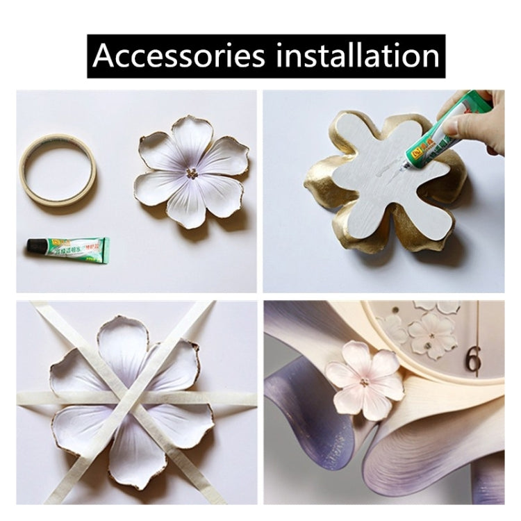 Creative Wall Clock Pure Hand-painted Wall Clock(Purple) by bashfashion