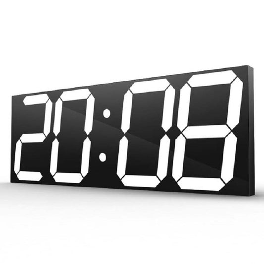 Wall Sticker LED Wall Clock Decorative Clock Creative Acrylic Mirror Clock US Plug, Style:Remote Version Sealed Box(White Font) by bashfashion