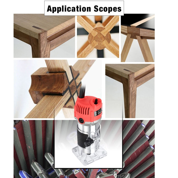 H-6 Woodworking Electric Trimming And Slotting Engraving Machine, Plug Type:AU Plug by bashfashion