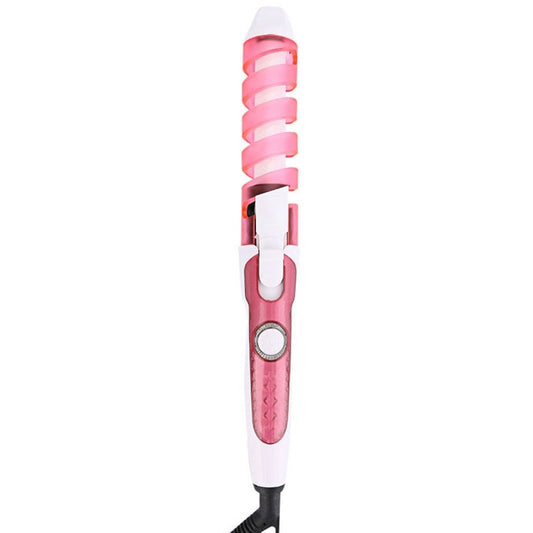 Hair Styling Tool Hair Curler Roller Spiral Curling Iron(Pink) by bashfashion