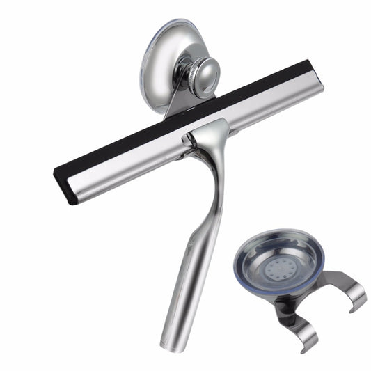Glass Window Squeegee Cleaner Shower Bathroom Mirror Rubber Wiper With Suction Hook Water Vapor Removal by bashfashion