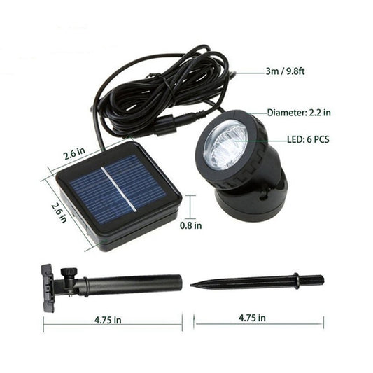 Outdoor Solar Spotlight Pool Garden Lighting Landscape Dual-use IP65 Solar LED Light by bashfashion