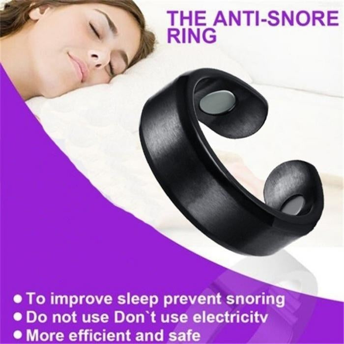 Acupressure Anti Snore Ring Treatment Reflexology Anti Snoring Apnea Sleeping Device(Gold) by bashfashion