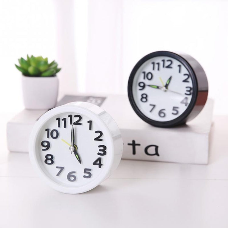 Creative Minimalist Mute Alarm Clock(Round Black) by bashfashion