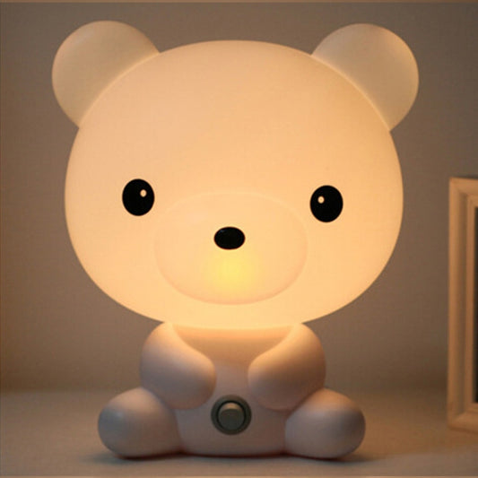 Baby Bedroom Lamps Night Light Cartoon Pets Pvc Plastic Sleep Led Kid Lamp Bulb panda(EU) by bashfashion