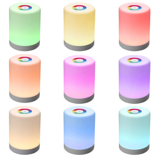 LED Touch Control Induction Dimmer Lamp Smart Dimmable RGB Color Change Rechargeable Bedside Night Light by bashfashion