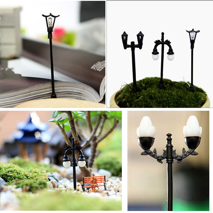 10 PCS Moss Micro Llandscape Decoration Succulent Ecological Bottle Bonsai Pot Model Lamp Ornament(Double Lights up Four Corners Head) by bashfashion