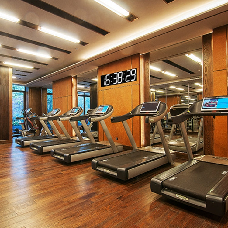 Multifunctional LED Wall Clock Creative Digital Clock, Style:Hollow Remote Control(White Font) by bashfashion