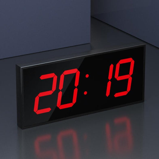 LED Large Screen Digital Electronic Clock Remote Control Double-sided Wall Clock (Red) by bashfashion