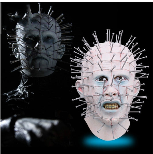 Halloween hat Hellraiser Scary Pinhead Masks Grimace Monster Adult Cosplay by bashfashion