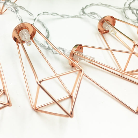 1.5m 10 LEDs Retro Iron Metal Diamond Home Decoration LED Fairy String Light by bashfashion