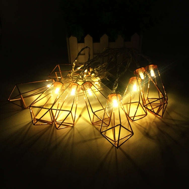 1.5m 10 LEDs Retro Iron Metal Diamond Home Decoration LED Fairy String Light by bashfashion